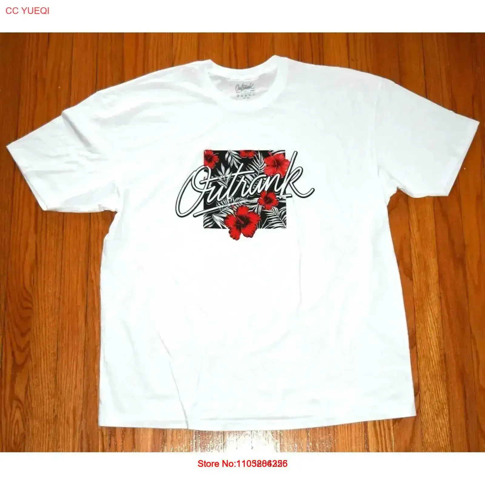 Streetwear Brand With White Flowers - Camiseta Blanca OutRank Brand Miami Streetwear