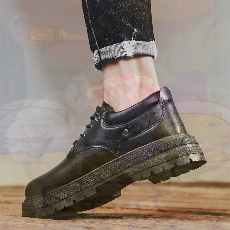Streetwear Brand Sale - Zapatillas deportivas de cuero Natural oscuro